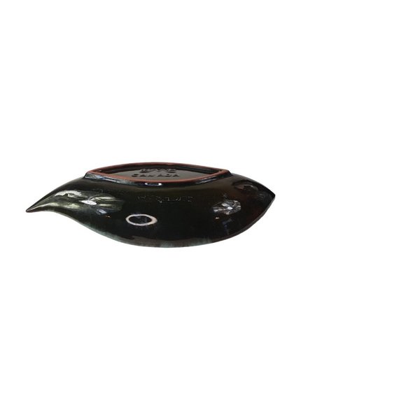 Vintage Blue Mountain Pottery Fish Platter Dish Blue Black BMP Canada MCM-Pretty - Picture 12 of 12